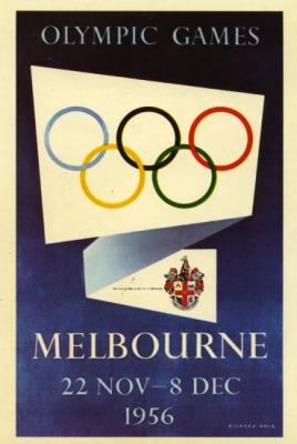 1313340 affiche officielle des jeux olympiques de melbourne en 1956
